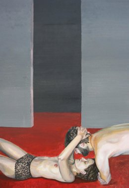 Obra de Demetrio Salces en la exposición 'Contrappostura', que se encuentra en el Espacio Gala.