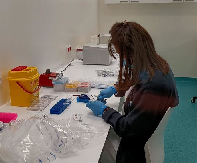 Archivo - Una profesional trabaja en el Laboratorio del Programa de Salud Pública de Cribado Neonatal, ubicado en el Hospital General Universitario Gregorio Marañón