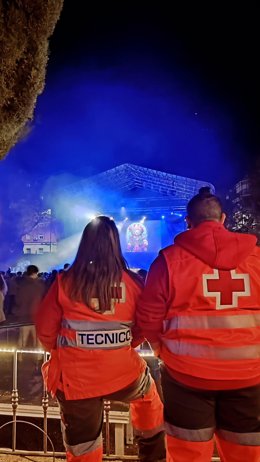 Técnicos de Cruz Roja en el Carnaval de Badajoz