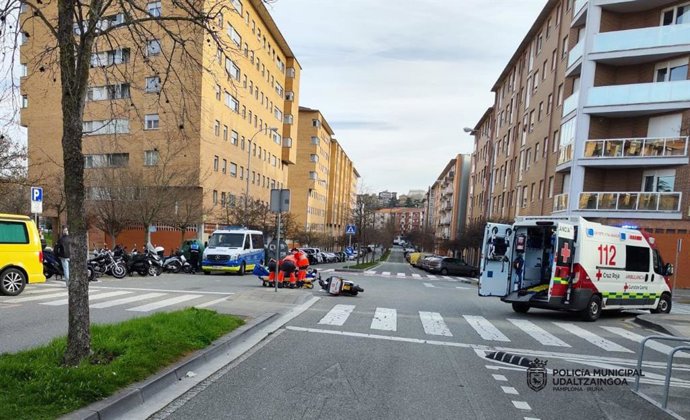 Accidente en Pamplona.