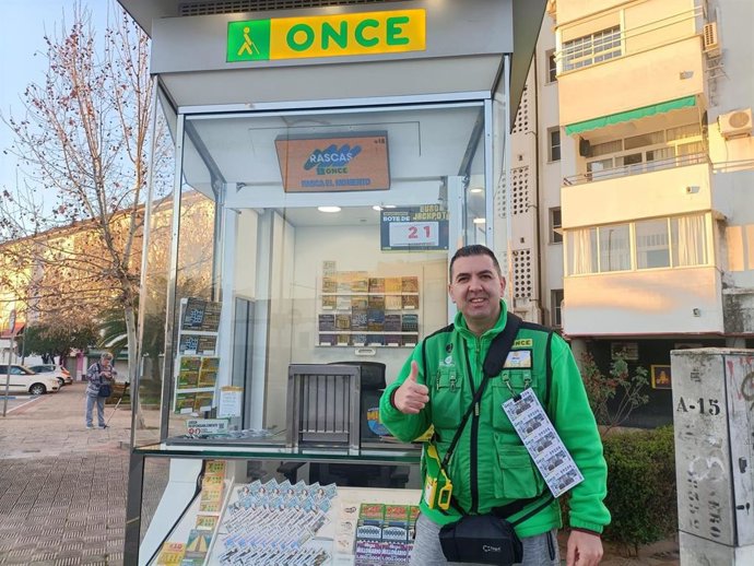 El vendedor de la ONCE Jesús Martín.