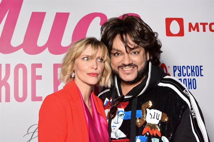 Archivo - La modelo alemana Nadja Auermann y el cantante Filipp Kirkorov.