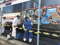 El vandalismo grafitero en Cercanías de Madrid generó un gasto de 6,8 millones en 2023, más de 18.600 euros diarios