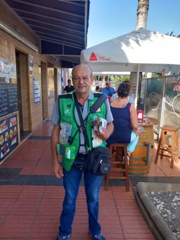 Francisco López, vendedor de la ONCE en Telde (Gran Canaria)