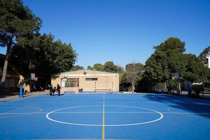 Pista deportiva del CEIP José Calderón en Campanillas, en Málaga