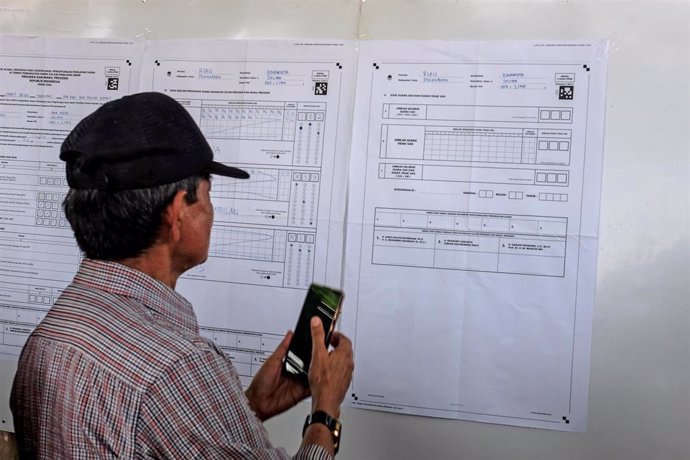 Imagen de archivo de las elecciones de febrero en Indonesia.