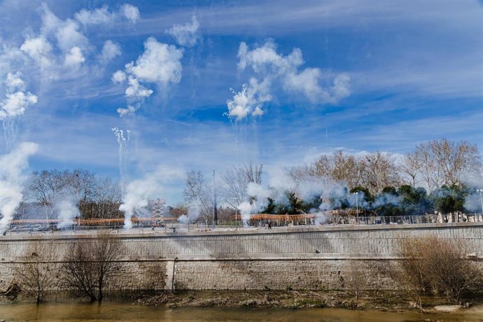 Imagen de la 'masclet' disparada este domingo en Madrid. 