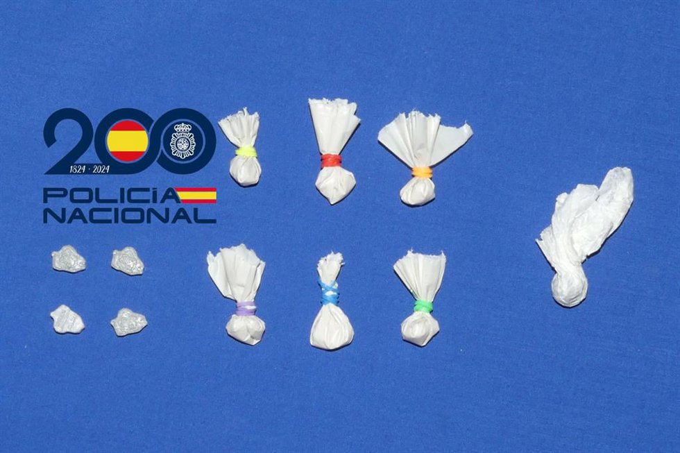 Envoltorios con droga intervenida en Salamanca