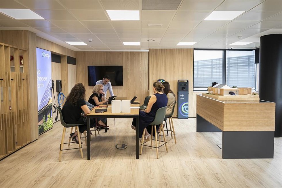 Archivo - Vistas de las nuevas oficinas de EDP en Madrid.
