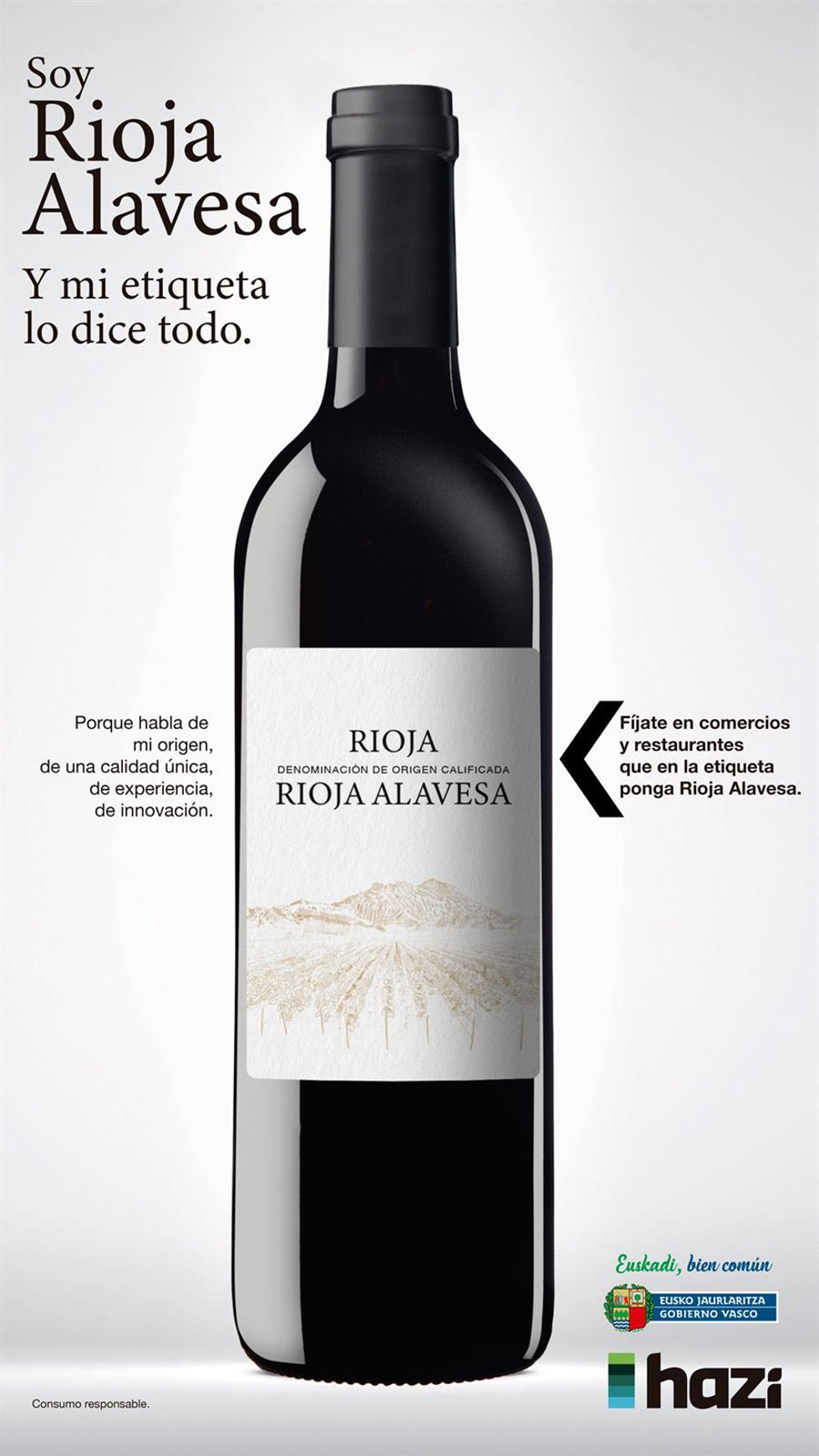 Gobierno Vasco pone en marcha la campaña 'Soy Rioja Alavesa, y mi etiqueta lo dice todo' para poner en valor el sector