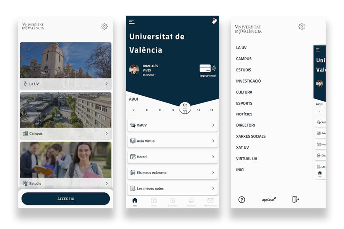 Nueva versión de la aplicación de la Universitat de València UVApp