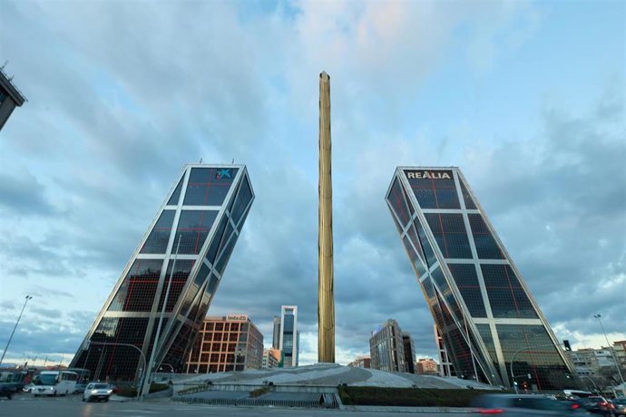 Vista del Obelisco de Calatrava, en Plaza Castilla