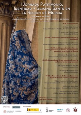 Cartel de la I Jornada 'Patrimonio, Identidad y Semana Santa en la Región de Murcia'