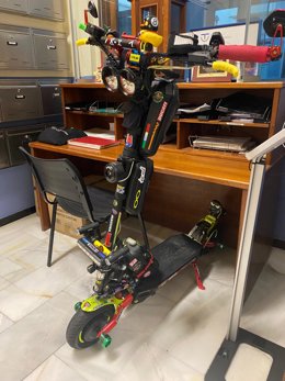 Patineta eléctrica intervenida en el municipio de Candelaria