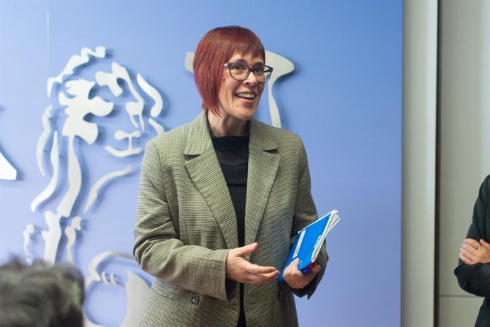 Archivo - Arxiu - La diputada de Sumar gueda Micó, durant una roda de premsa anterior a la Junta de Portaveus, a 9 de gener del 2024, a Madrid (Espanya).