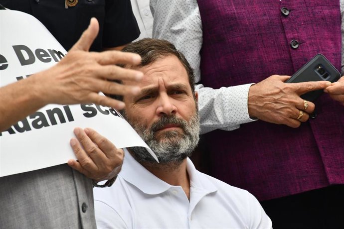 Archivo - El líder opositor Rahul Gandhi