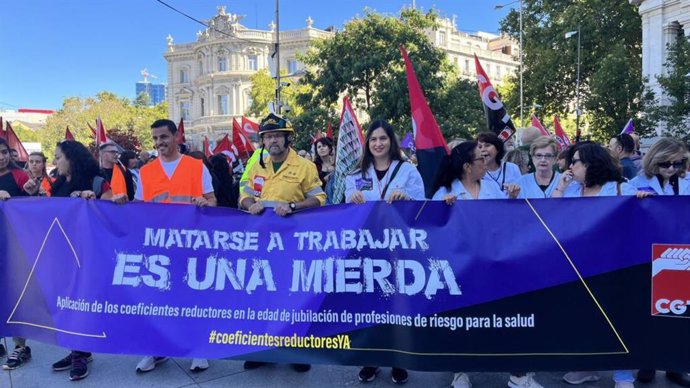 Protesta de la CGT sobre la aplicación de coeficientes reductores en actividades de riesgo para la salud