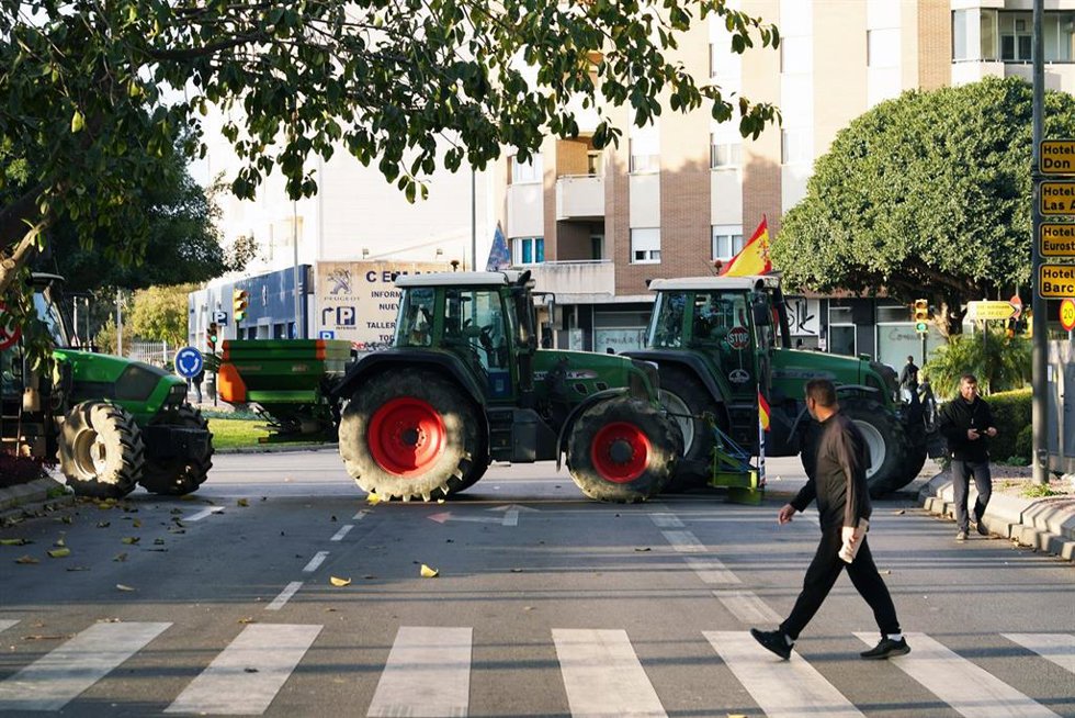 Protestas de los agricultores en una imagen de archivo 