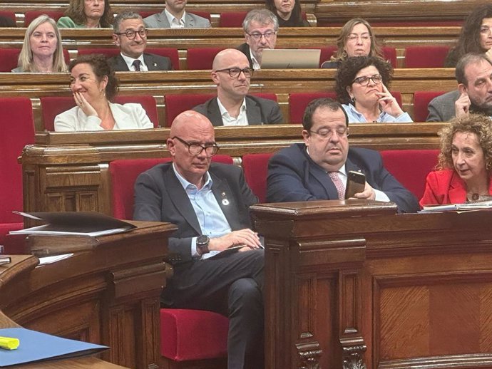 El conseller David Mascort al Parlament 