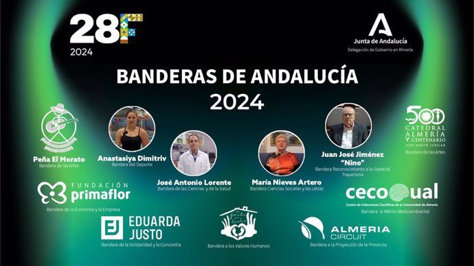 Banderas de Andalucía de Almería 2024.