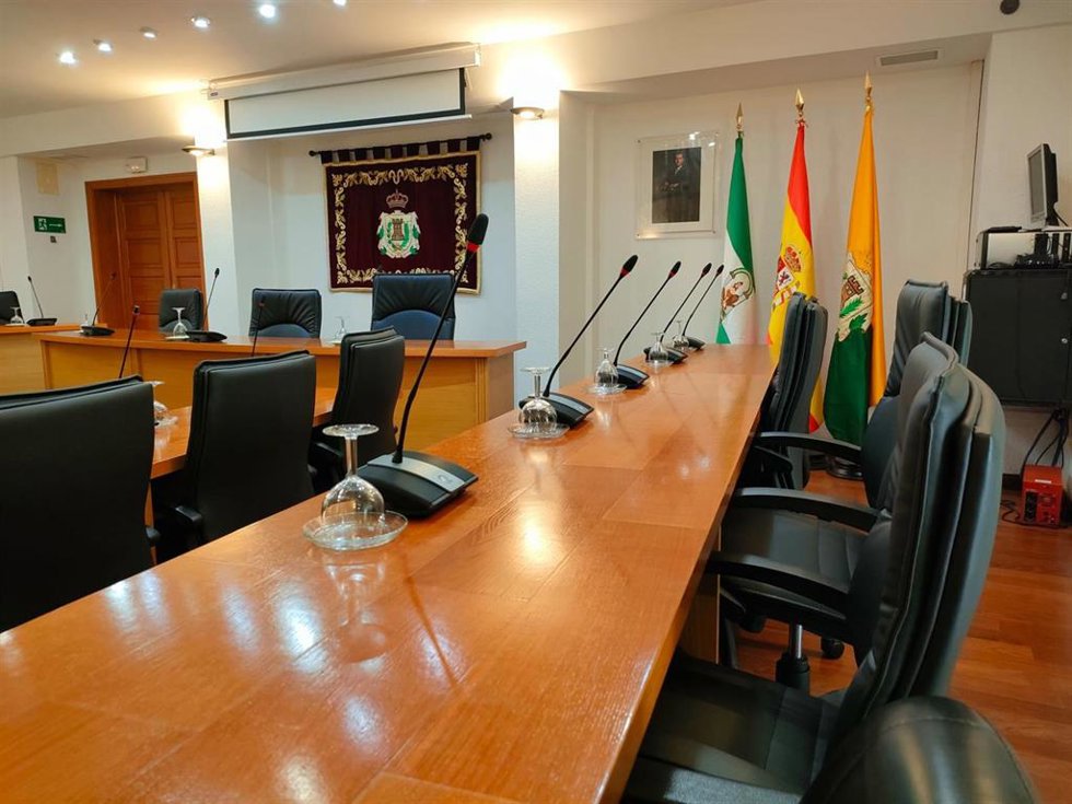 Salón de plenos del Ayuntamiento de Los Barrios.