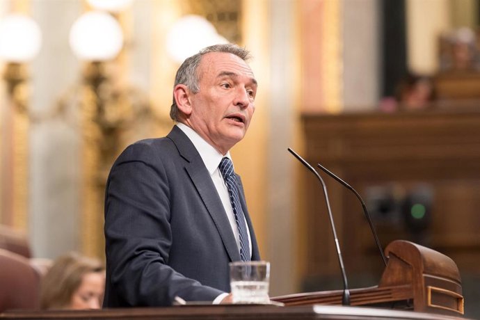 Archivo - El secretario general del PCE en España, portavoz parlamentario de IU y diputado de Sumar, Enrique Santiago, interviene durante un pleno en el Congreso de los Diputados, a 19 de diciembre de 2023, en Madrid (España).