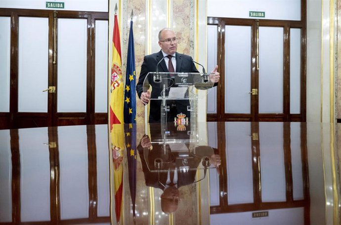 El portavoz del Grupo Parlamentario Popular en el Congreso, Miguel Tellado, en el Congreso de los Diputados, a 30 de enero de 2024, en Madrid (España).