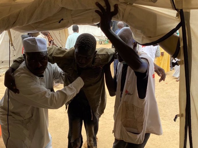 Archivo - Heridos atendidos por la ONG Médicos sin Fronteras (MSF) en Chad