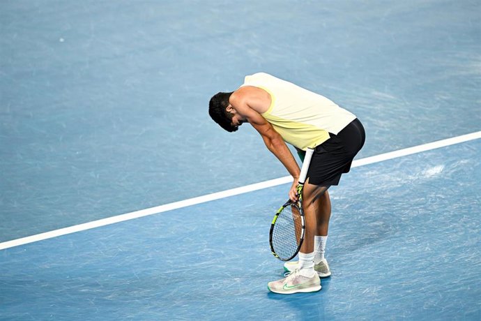 El tenista español Carlos Alcaraz durante el Abierto de Australia 2024
