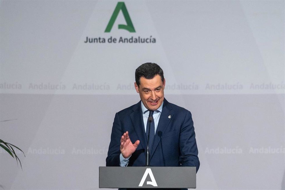 El presidente de la Junta de Andalucía, Juanma Moreno