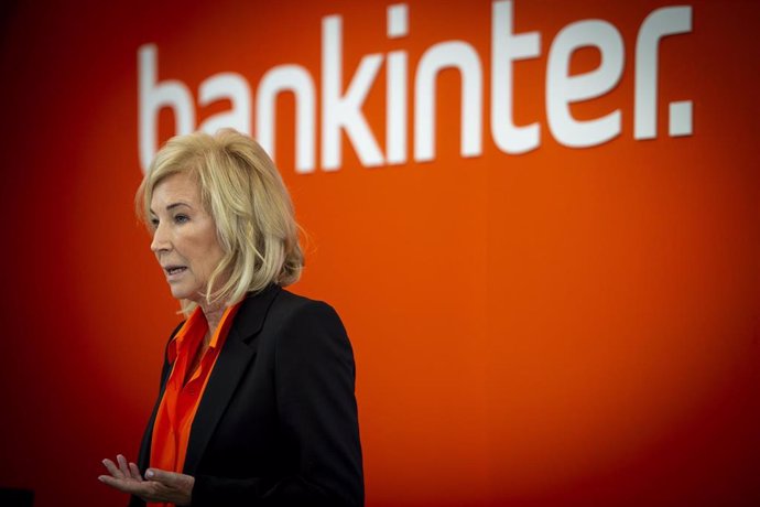 La consejera delegada de Bankinter, María Dolores Dancausa, ofrece una rueda de prensa de presentación de los resultados anuales de Bankinter en 2023, a 25 de enero de 2024, en Madrid (España).