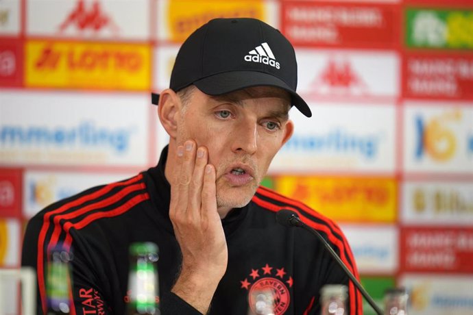 Archivo - El entrenador del Bayern de Múnich,Thomas Tuchel, en rueda de prensa.