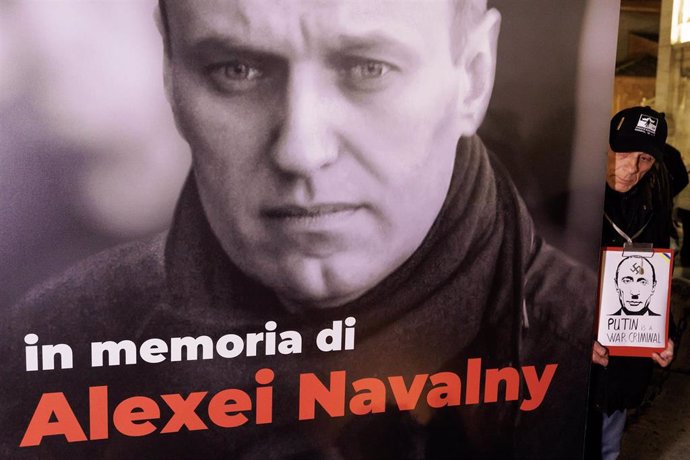 Acto en homenaje al dirigente opositor Alexei Navalni en Roma