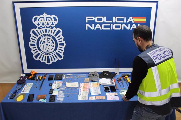 Material intervenido por la Policía Nacional