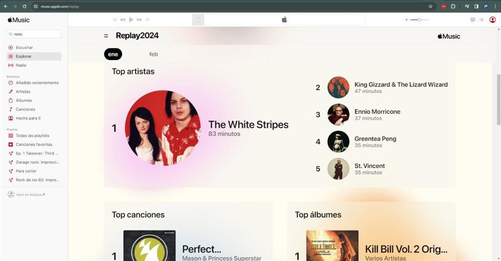 El nuevo resumen mensual de Apple Music Replay.