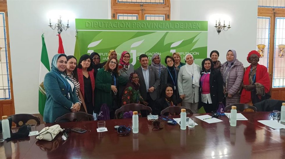 Foto de familia de la visita