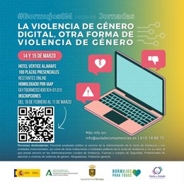 Cartel de las jornadas sobre violencia de género digital de Bormujos