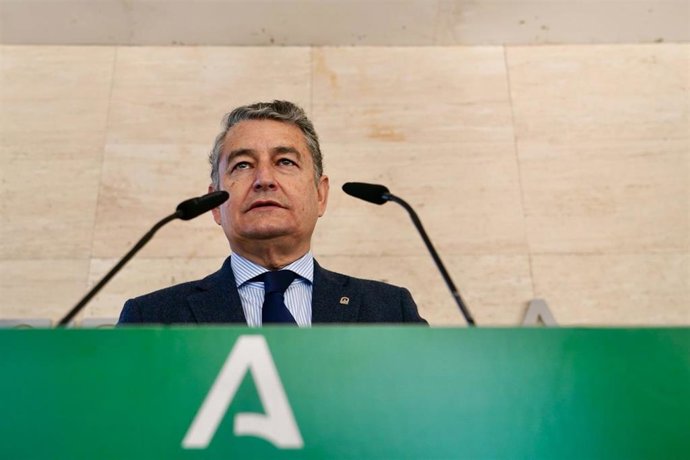 El consejero andaluz de Presidencia, Interior, Diálogo Social y Simplificación Administrativa, Antonio Sanz, en una imagen de archivo.