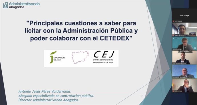 Jornada 'on line' sobre el Cetedex.