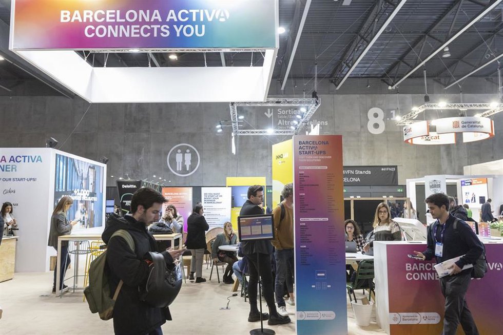 Archivo - Estand de Barcelona Activa en el 4YFN.