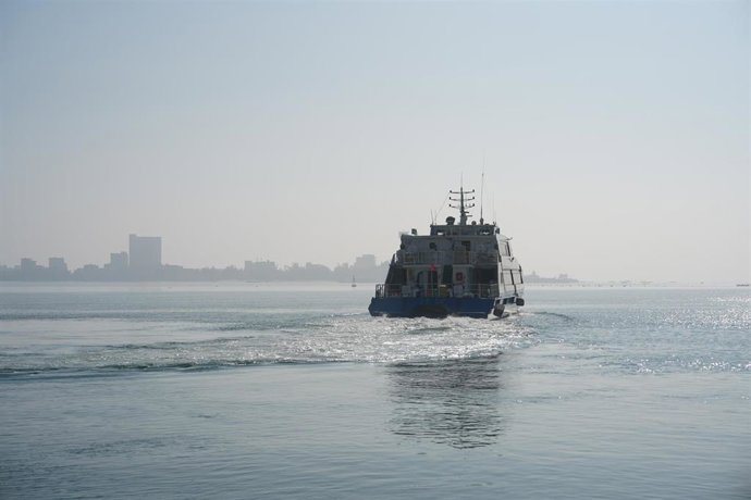 Una embarcación en aguas de la isla de Kinmen