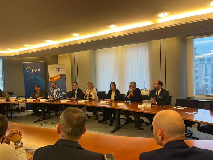 Una representación mallorquina defiende en el Parlamento Europeo la protección de las telas de lenguas.