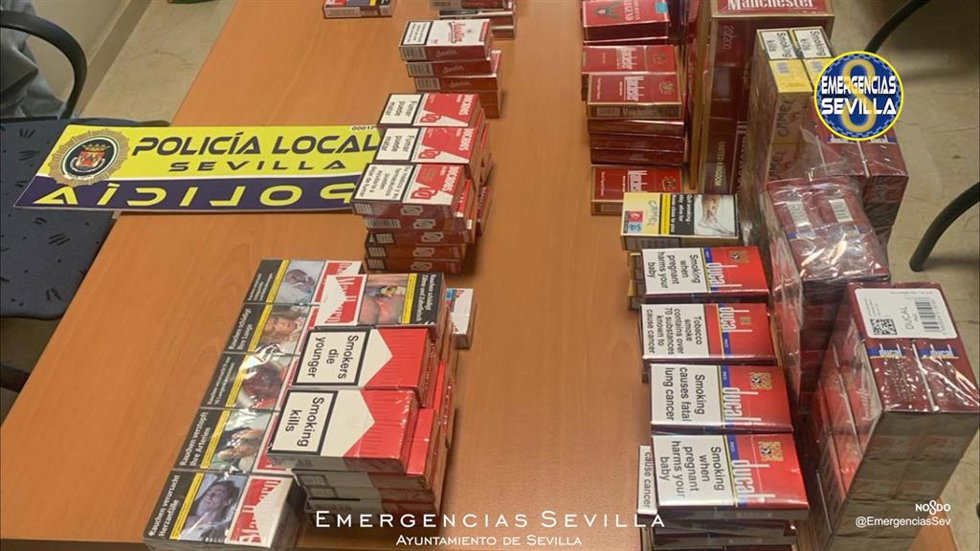 Cajetillas de tabaco intervenidas.
