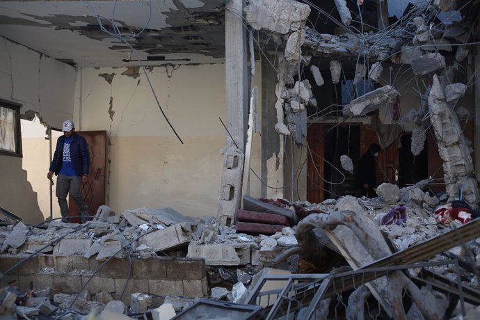 Edifici destruït a la Franja de Gaza