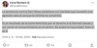 Irene Montero sobre la condena a Dani Alves: "Se acabó la impunidad. Solo sí es sí"