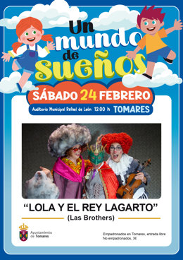 Cartel de la obra 'Lola y el Rey Lagarto' de la compañía Las Brothers.