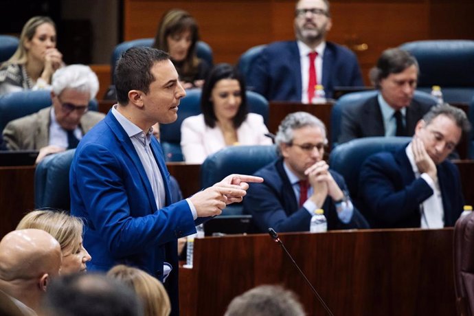 El portavoz del PSOE en la Asamblea de Madrid, Juan Lobato