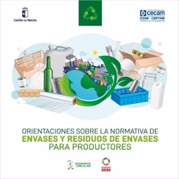 Portada del tríptico sobre la normativa de envases y residuos de envases.