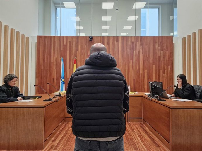 Imagen del condenado durante el juicio.