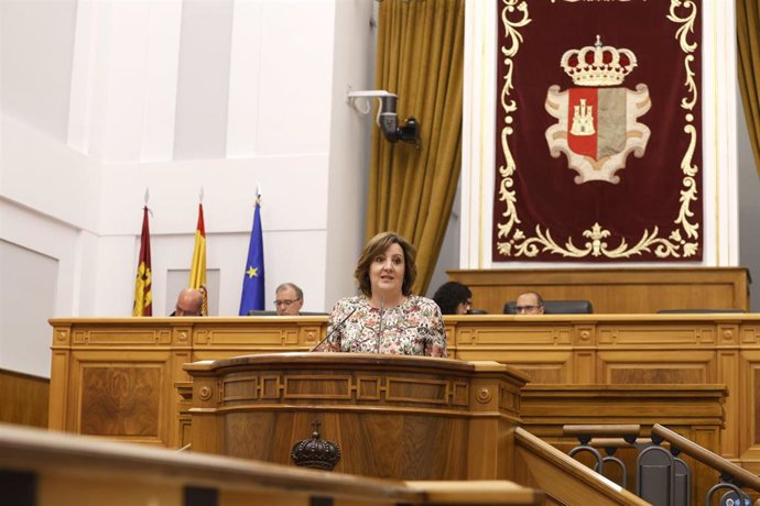 Patricia Franco, en el pleno de las Cortes